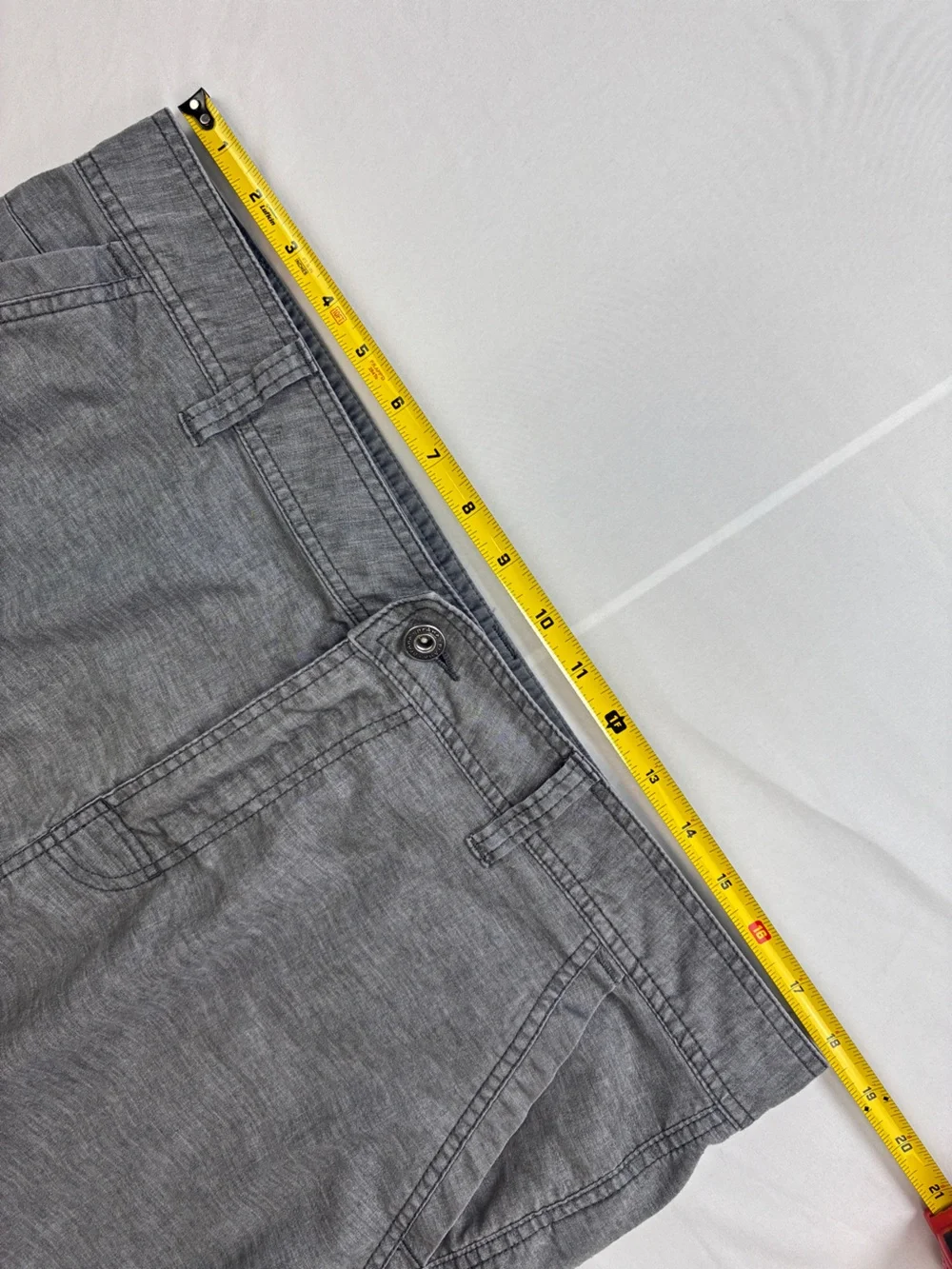 Prana Furrow Mens Gray Flat Front Casual Shorts